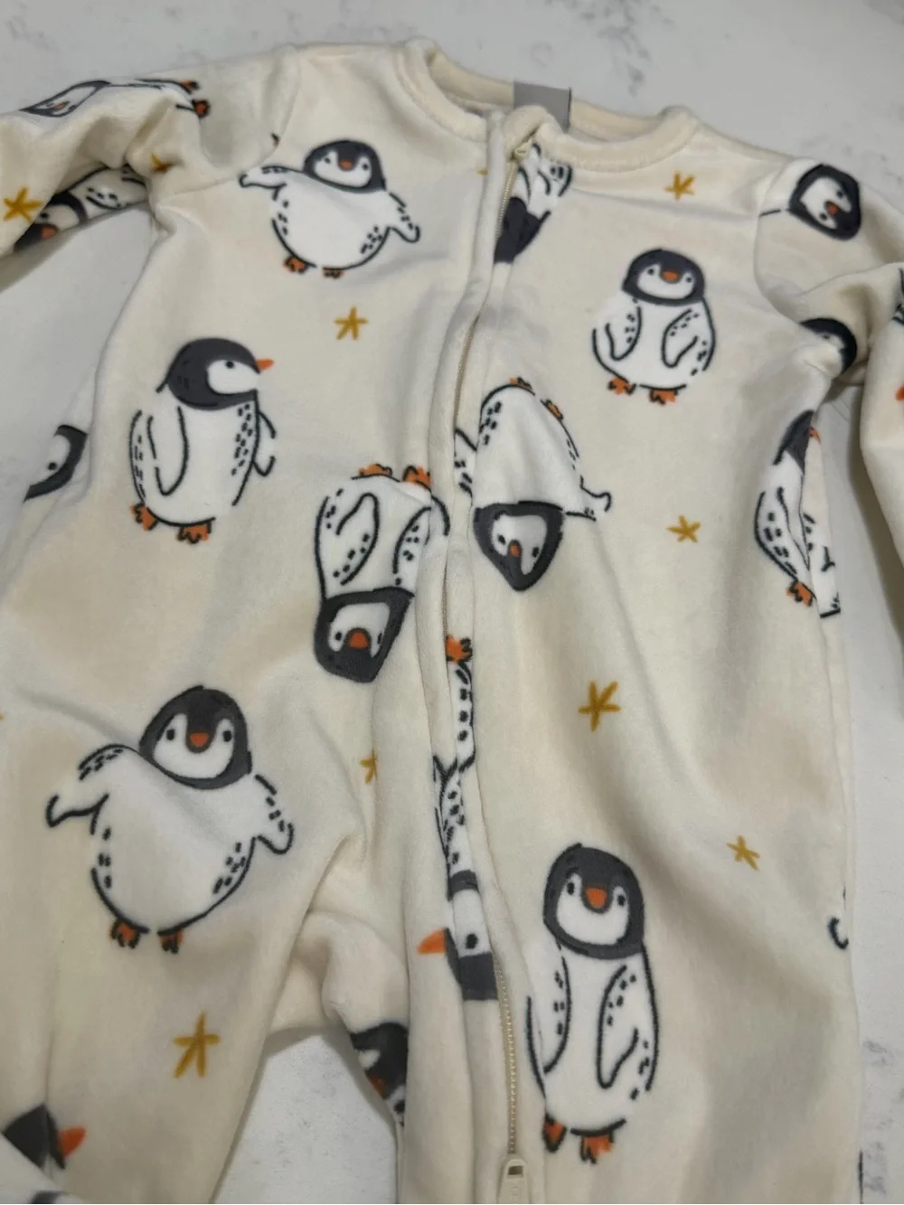 Old Navy Cream Footed One-Piece with Colorful Turkey Motif bundle of two pieces.